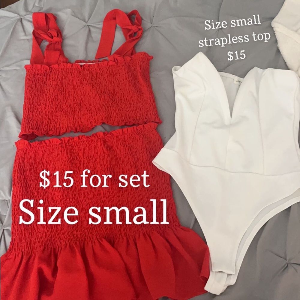 Set and top! Both size small, sold separately💛
